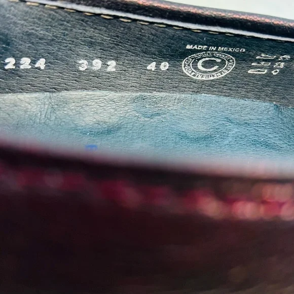 Wolky Black w/Red Metallic Shimmer Valentine Ballernina Wedges, size 40 US 9 - Picture 7 of 11